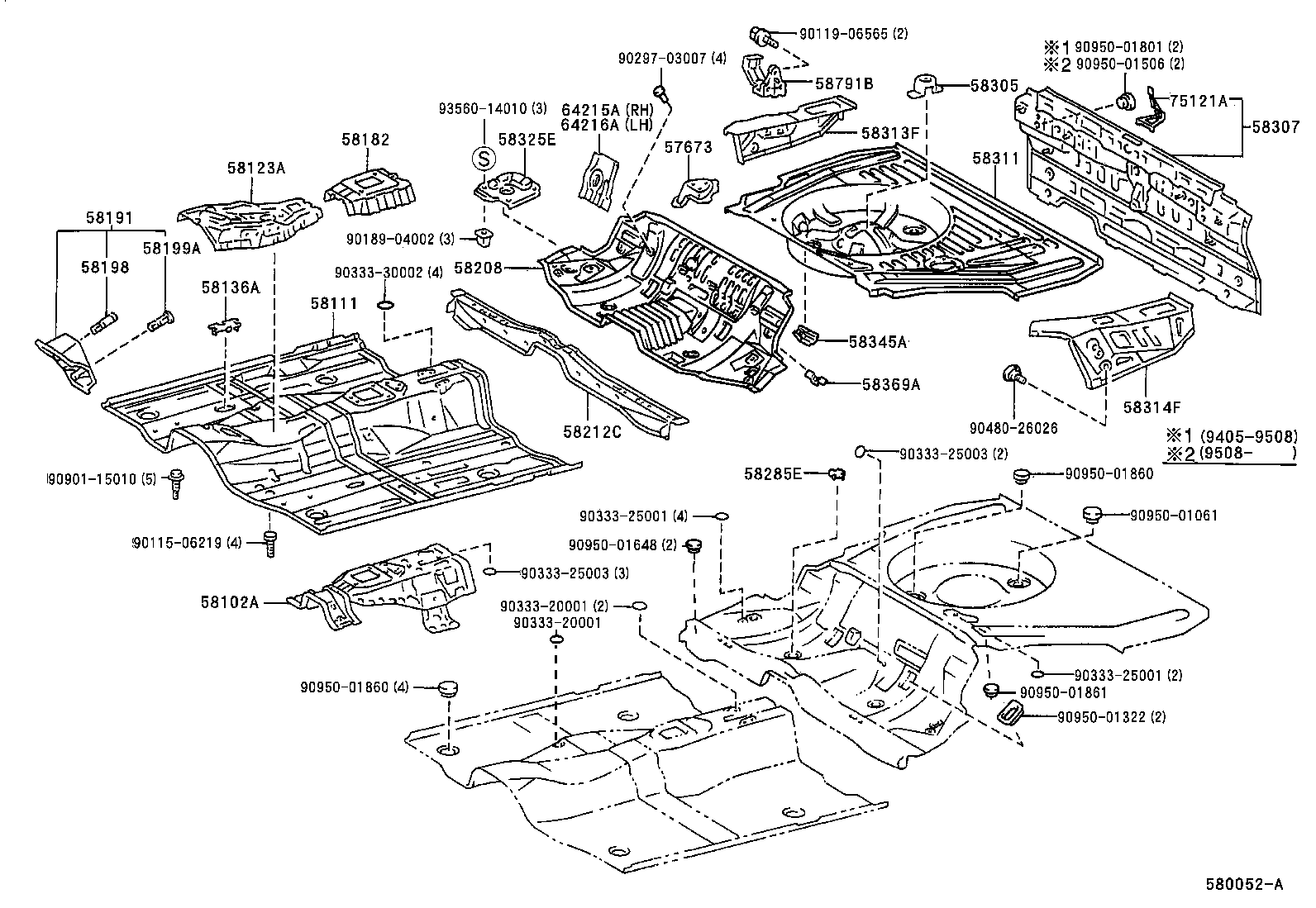 58234-20080 BRACKET, EXHAUST PIPE MOUNTING, INNER product image