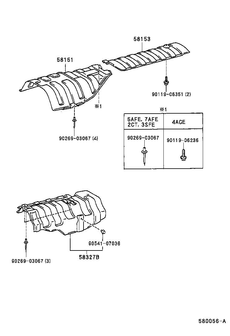 58151-20140 INSULATOR, FRONT FLOOR HEAT, NO.1 product image