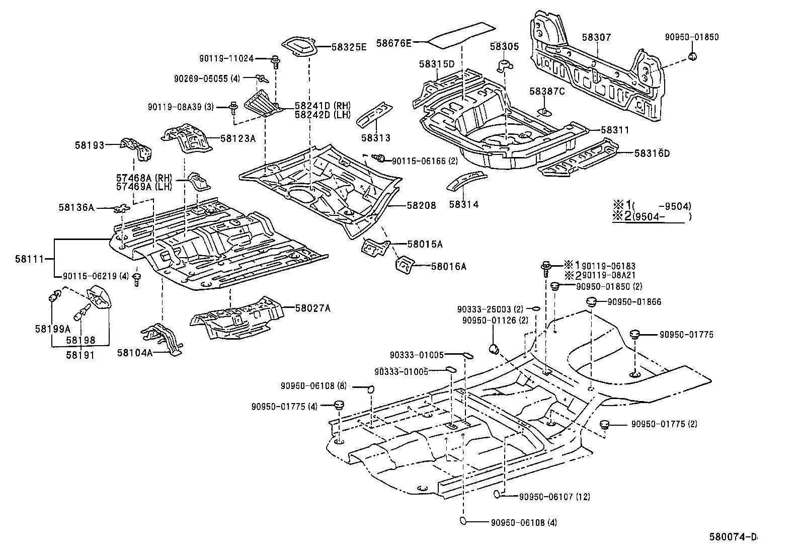 58307-16410 PANEL SUB-ASSY, BODY LOWER BACK product image