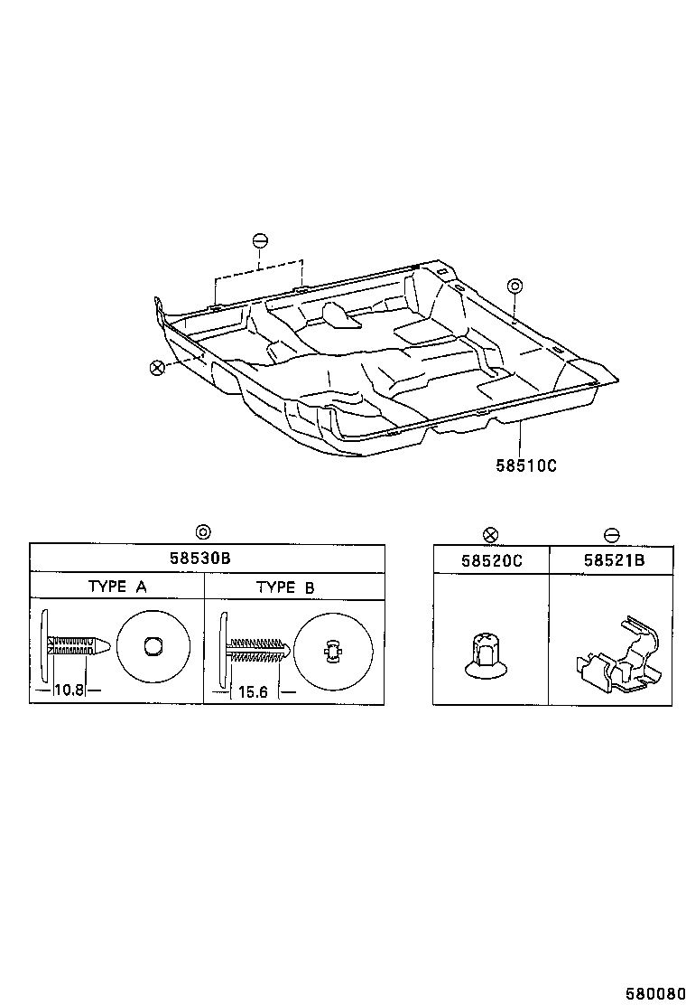 58510-1G730-B0 CARPET ASSY, FRONT FLOOR, FRONT product image