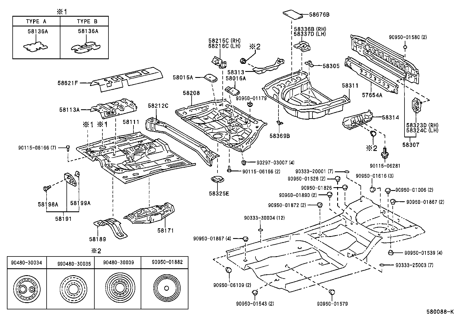 58191-33030 FOOTREST, FRONT FLOOR product image