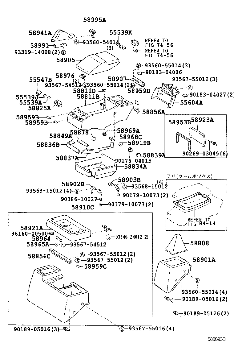 58834-26030 COVER, CONSOLE, LOWER product image