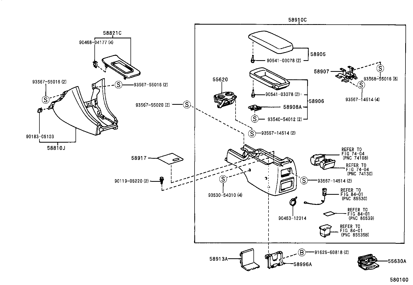 58804-33140 PANEL, CONSOLE, UPPER product image