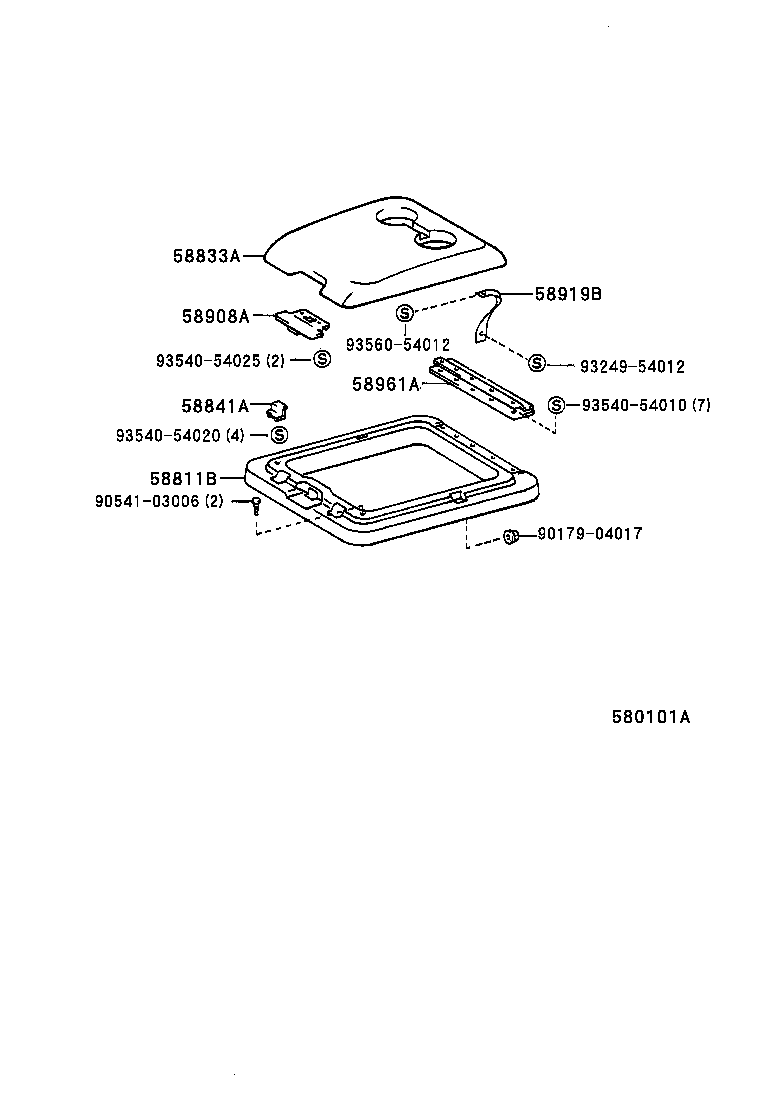 55604-26040 HOLDER SUB-ASSY, INSTRUMENT PANEL CUP product image