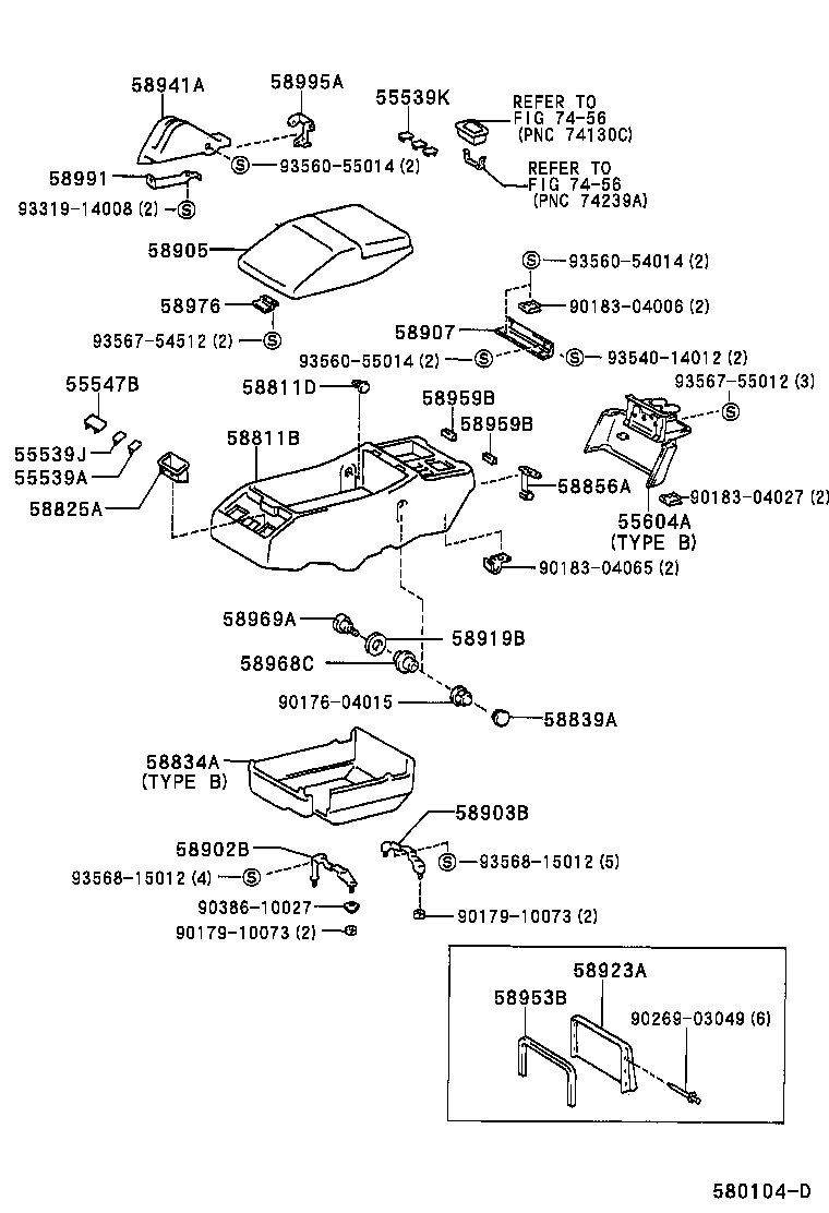 58834-26030 COVER, CONSOLE, LOWER product image