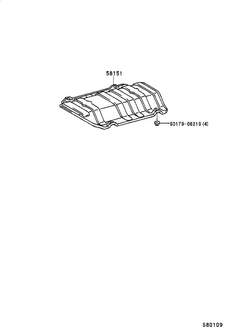 58151-44020 INSULATOR, FRONT FLOOR HEAT, NO.1 product image