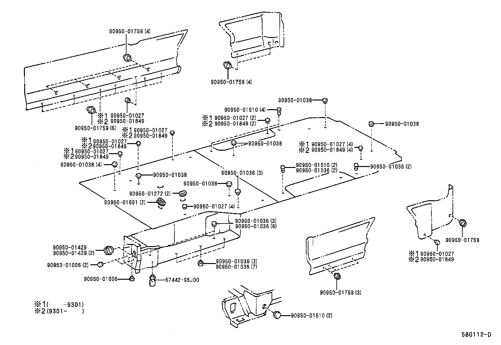 57023-26010 MEMBER SUB-ASSY, REAR SIDE, RH product image