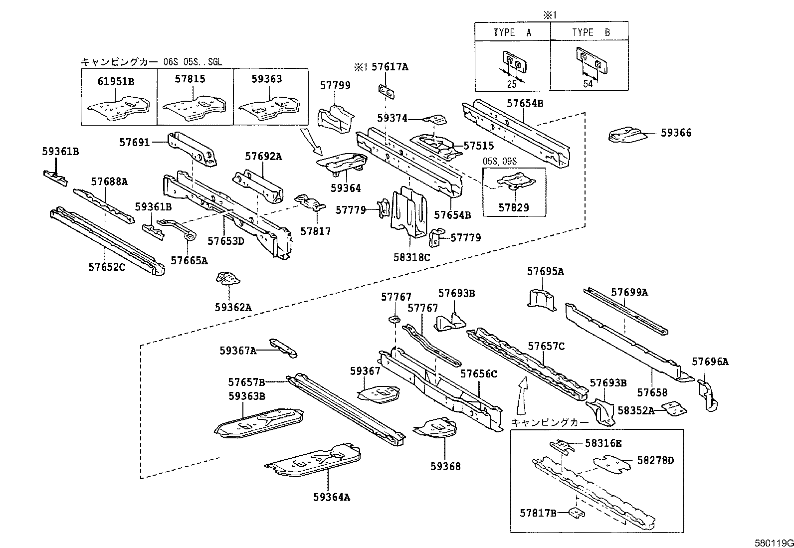 57023-26010 MEMBER SUB-ASSY, REAR SIDE, RH product image