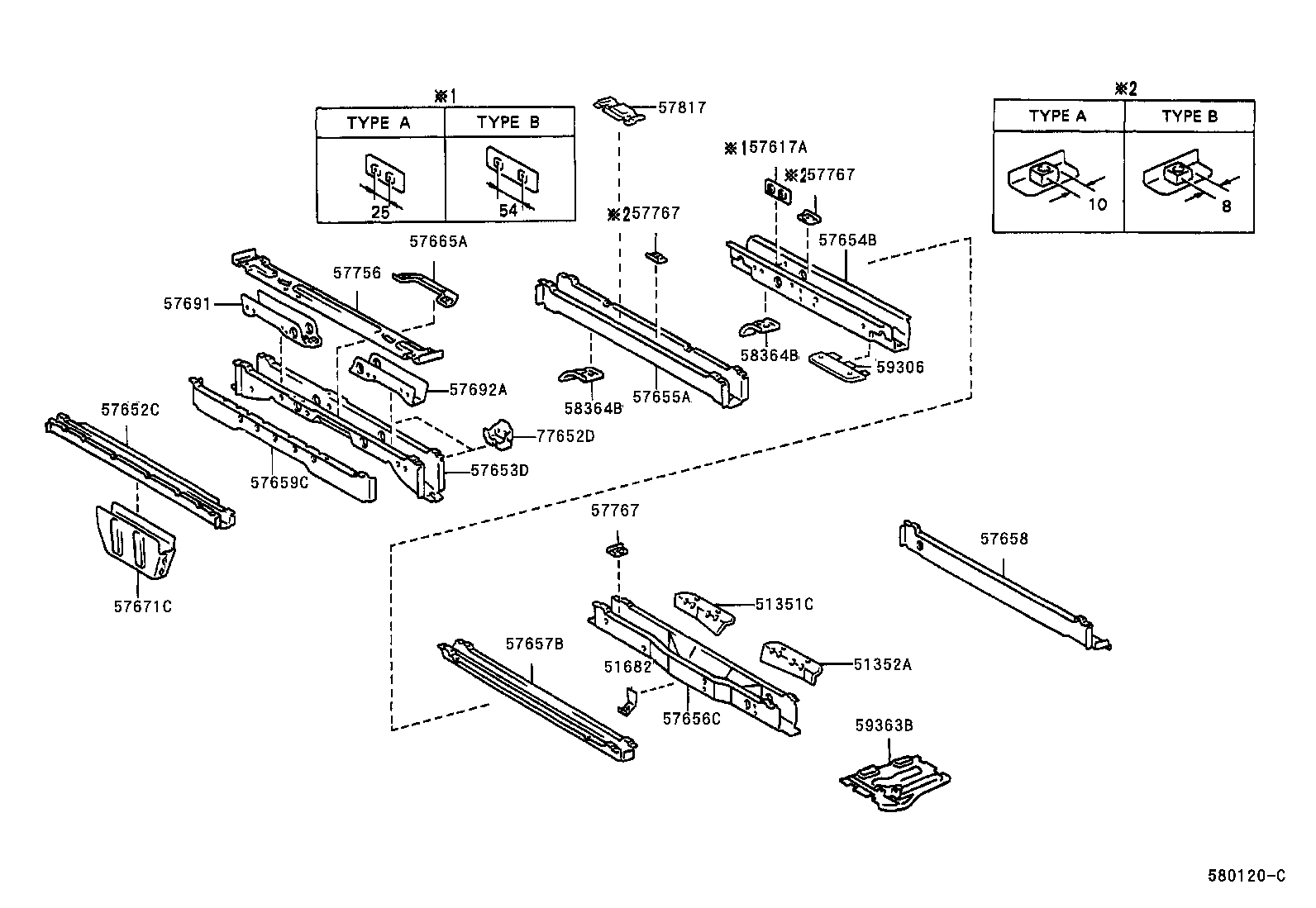 57023-26010 MEMBER SUB-ASSY, REAR SIDE, RH product image