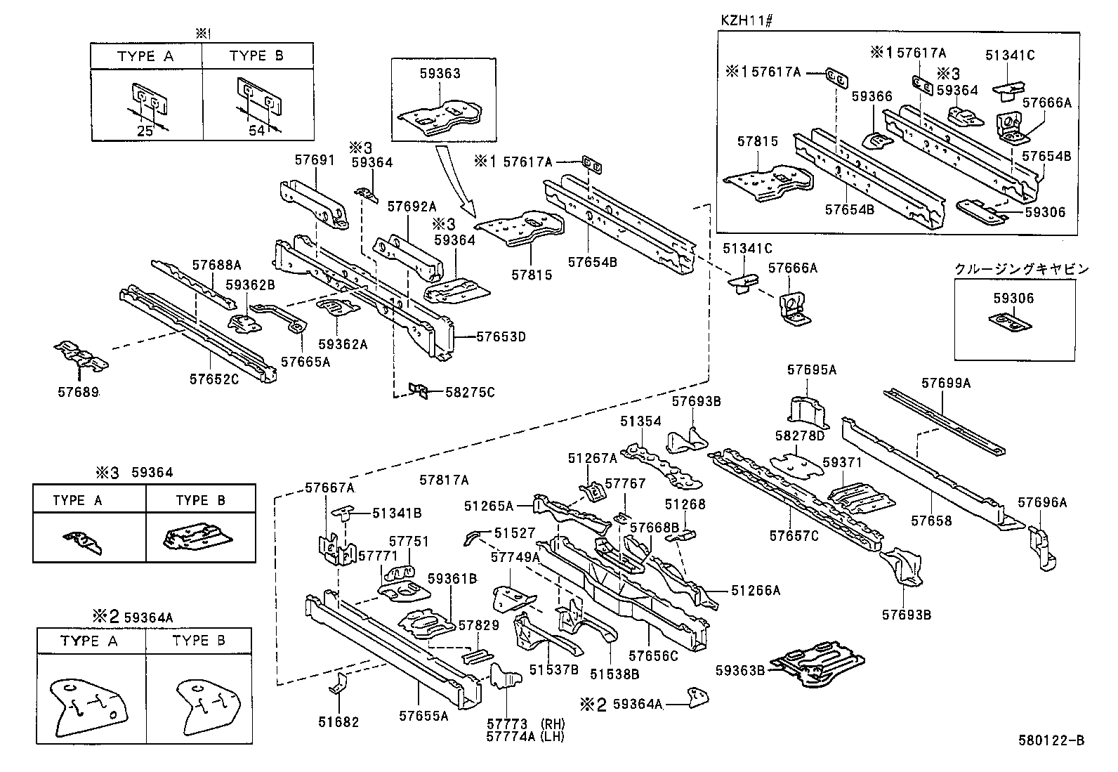 57023-26010 MEMBER SUB-ASSY, REAR SIDE, RH product image