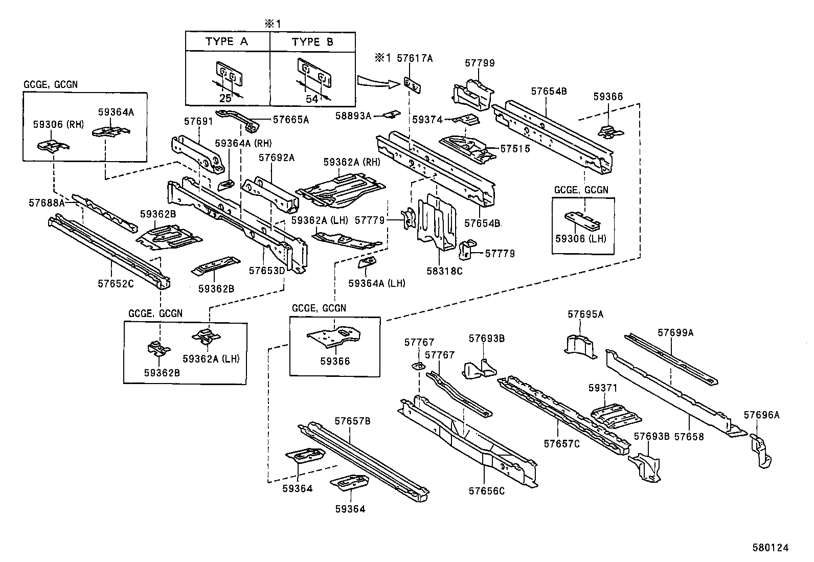 57023-26010 MEMBER SUB-ASSY, REAR SIDE, RH product image