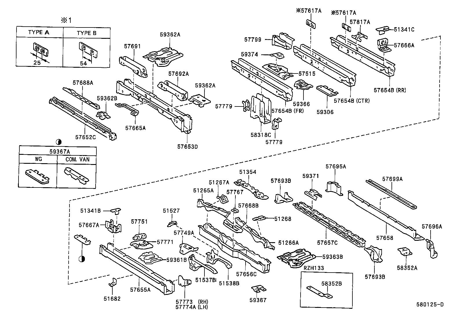 57023-26010 MEMBER SUB-ASSY, REAR SIDE, RH product image