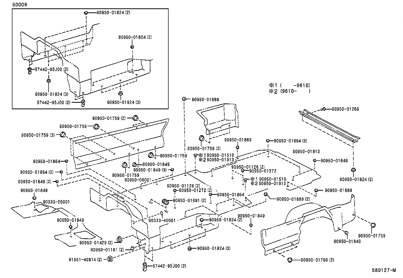 57024-26120 MEMBER SUB-ASSY, REAR SIDE, LH product image