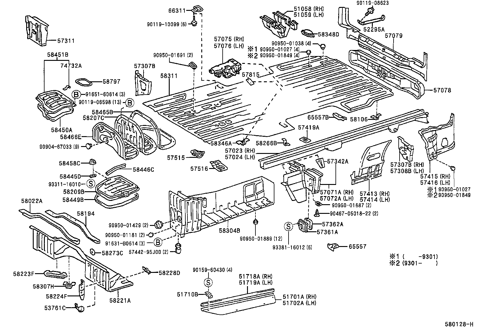 57024-26120 MEMBER SUB-ASSY, REAR SIDE, LH product image