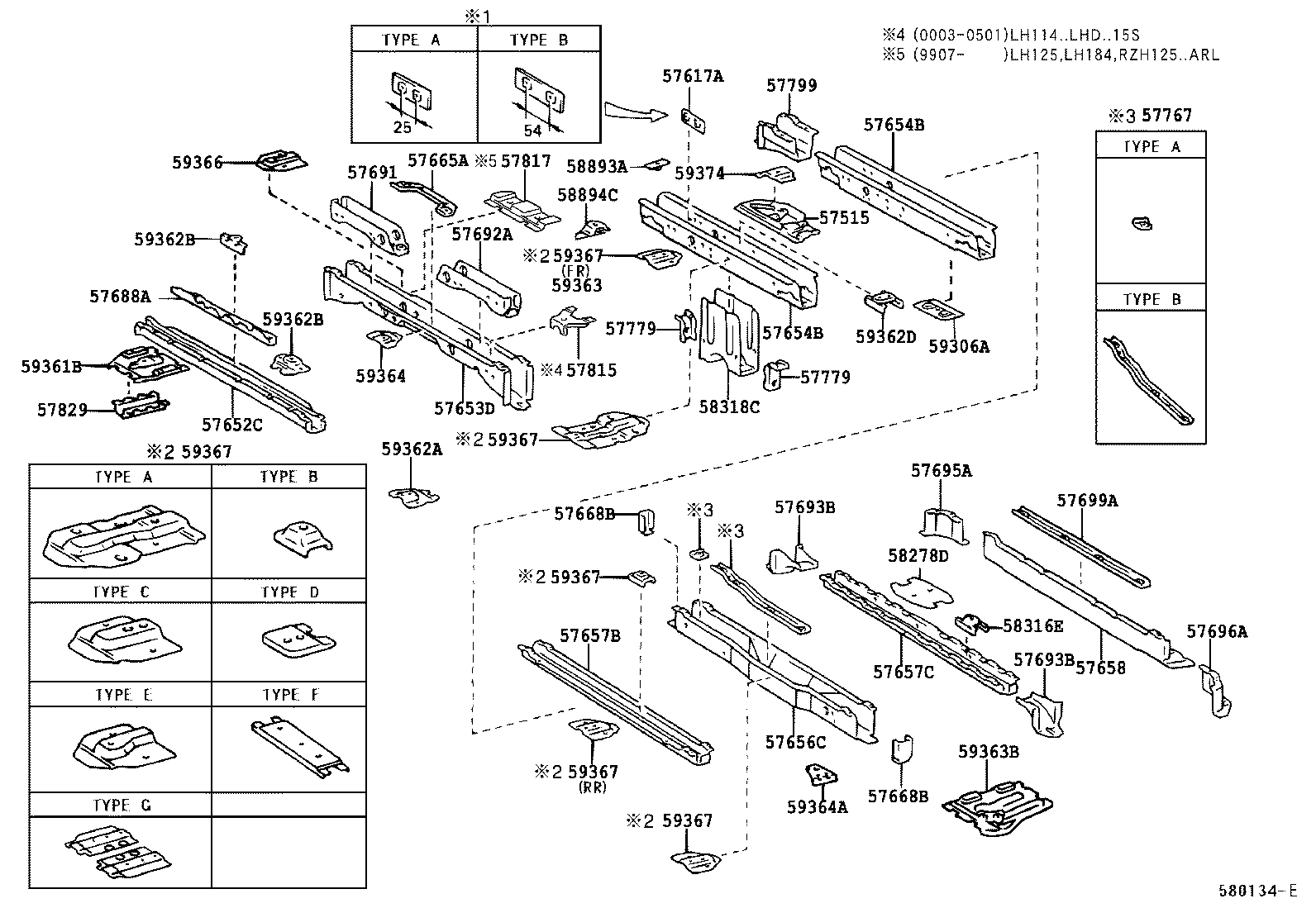 57024-26120 MEMBER SUB-ASSY, REAR SIDE, LH product image