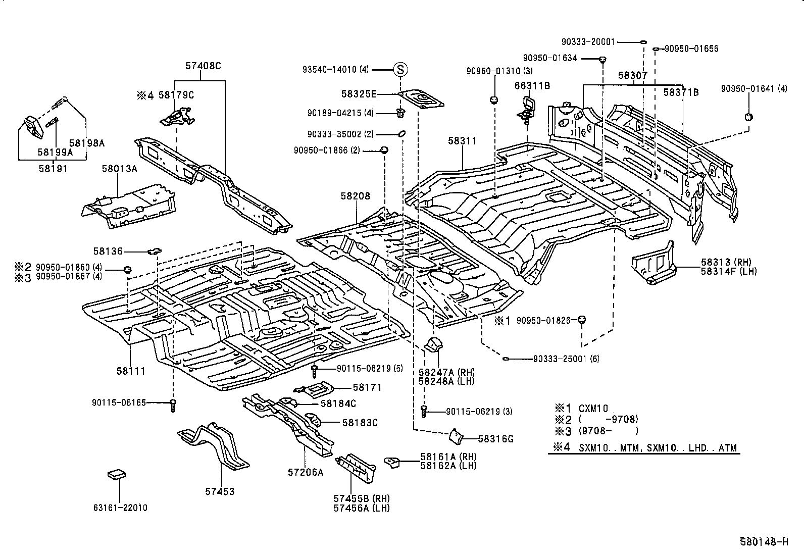 58307-44900 PANEL SUB-ASSY, BODY LOWER BACK product image