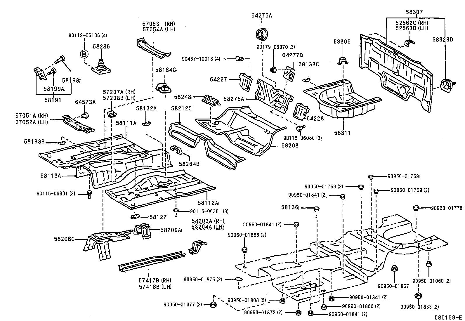 58307-22730 PANEL SUB-ASSY, BODY LOWER BACK product image