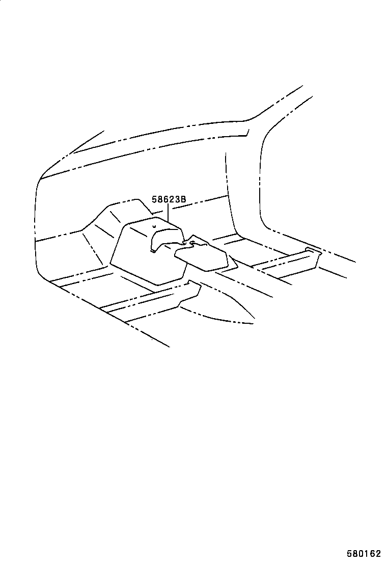58623-22190 PAD, FRONT FLOOR SILENCER, CENTER product image