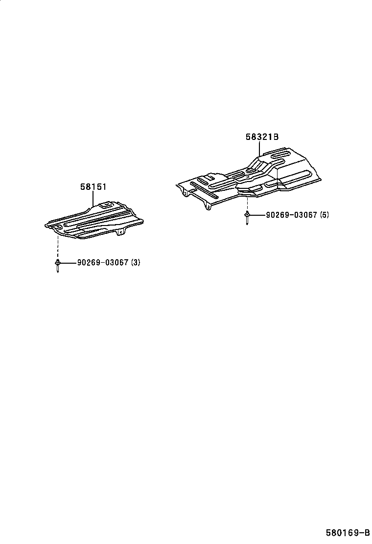 58151-28040 INSULATOR, FRONT FLOOR HEAT, NO.1 product image