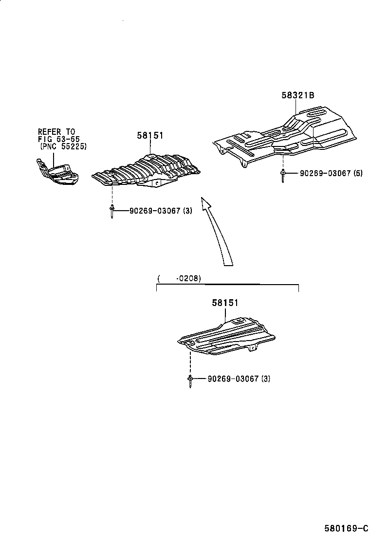 58151-28070 INSULATOR, FRONT FLOOR HEAT, NO.1 product image