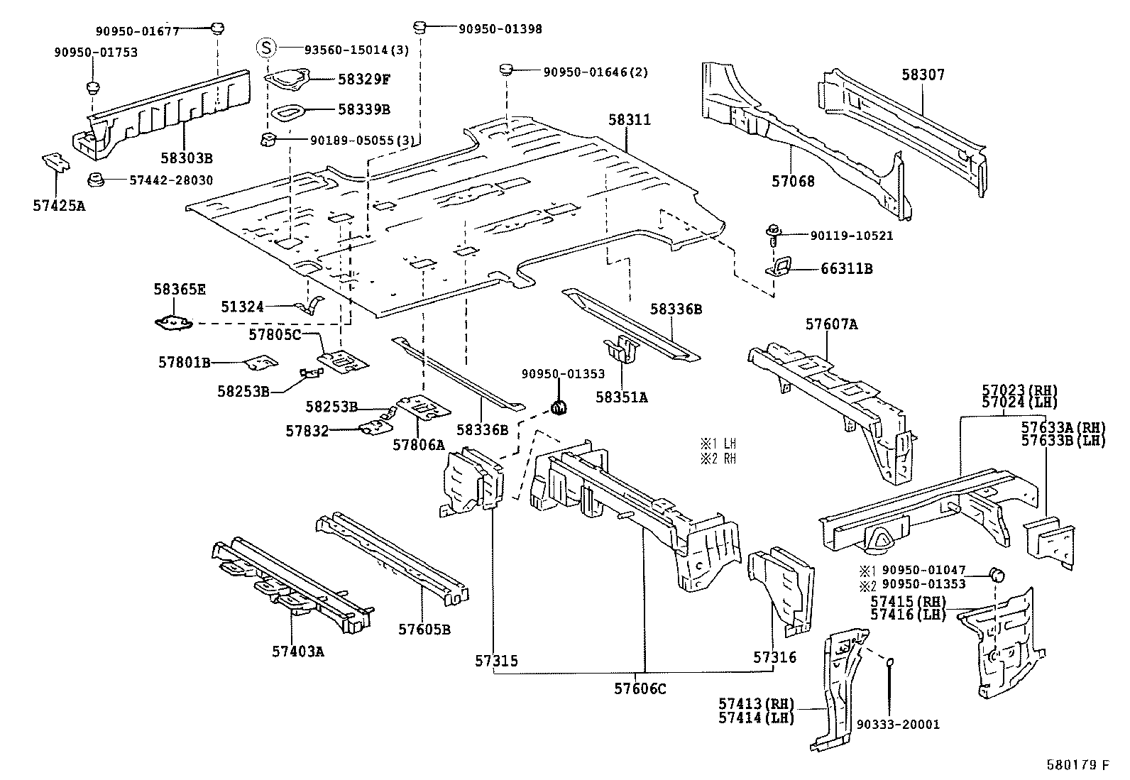 51521-28020 BRACE, LOWER ARM BRACKET, RH product image