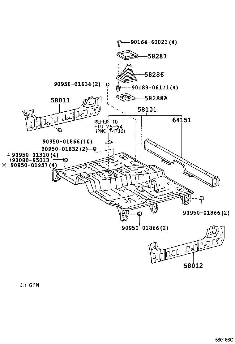 58012-0B030 PANEL SUB-ASSY, FRONT FLOOR SIDE, LH product image