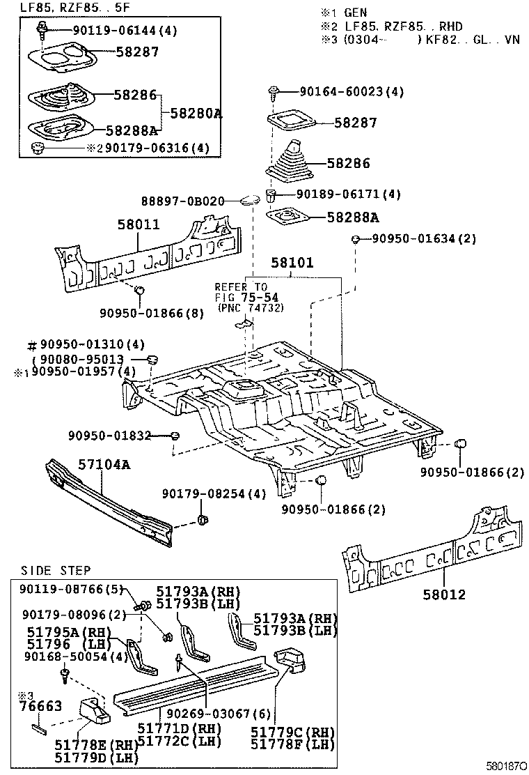 58012-0B030 PANEL SUB-ASSY, FRONT FLOOR SIDE, LH product image