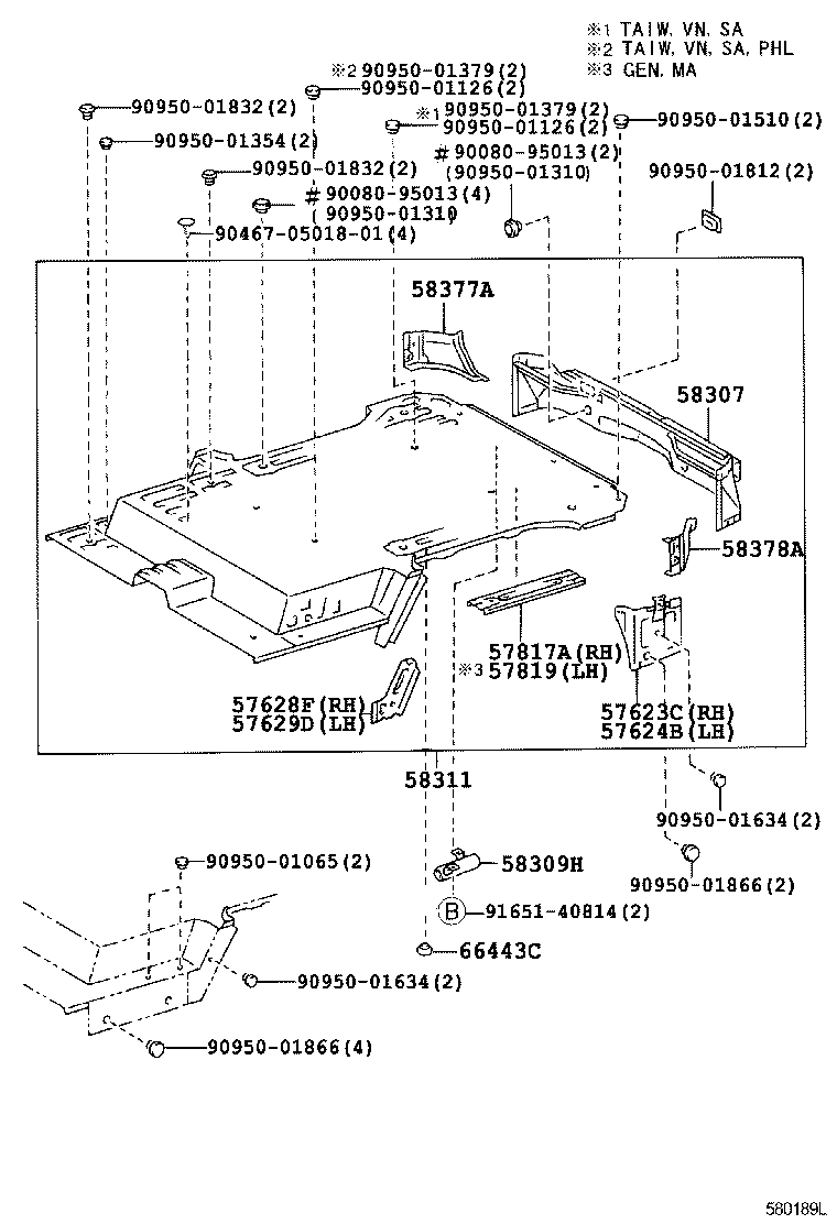 58302-0B030 PANEL SUB-ASSY, BODY LOWER BACK product image