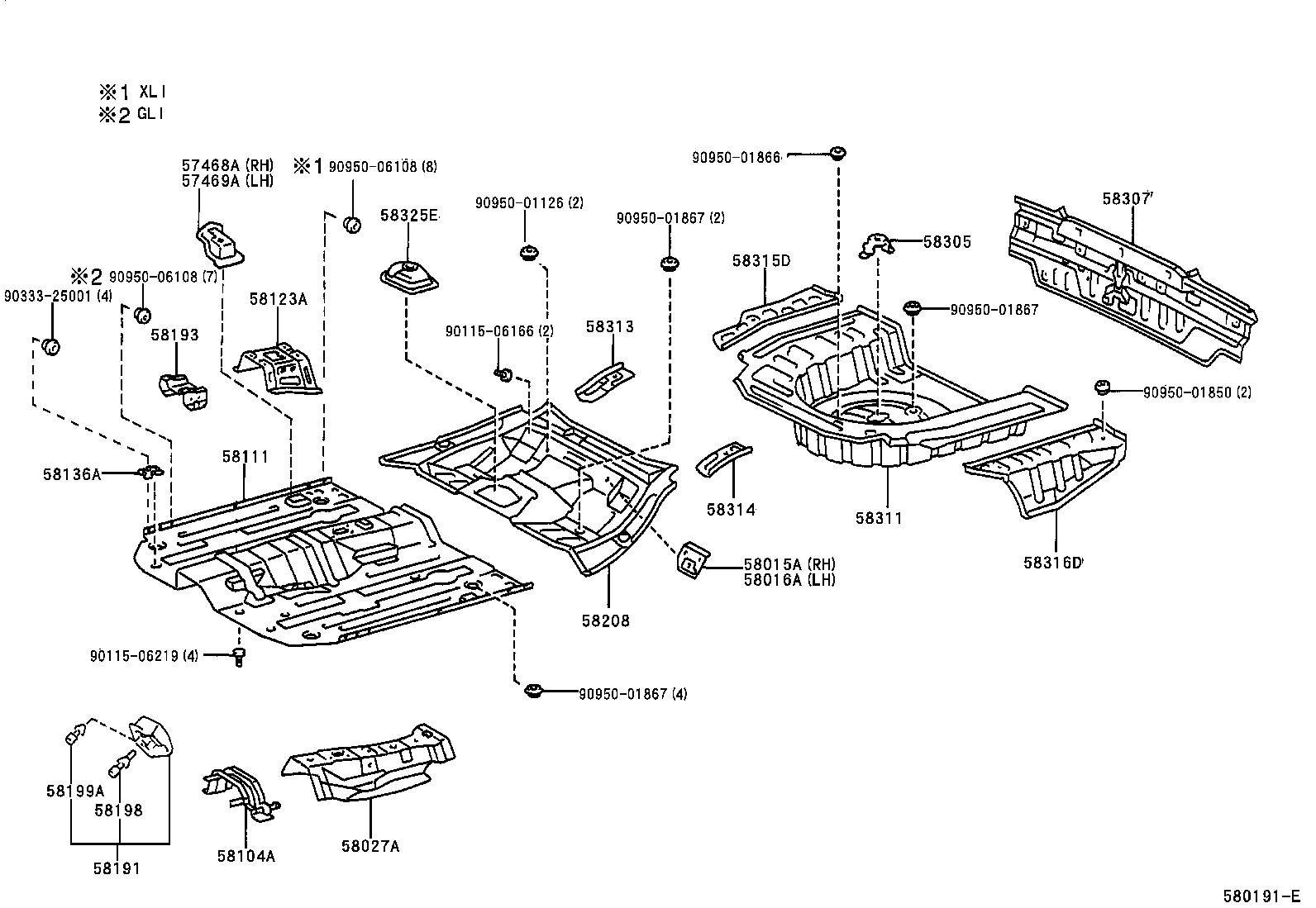 58211-0A010 PAN, CENTER FLOOR product image