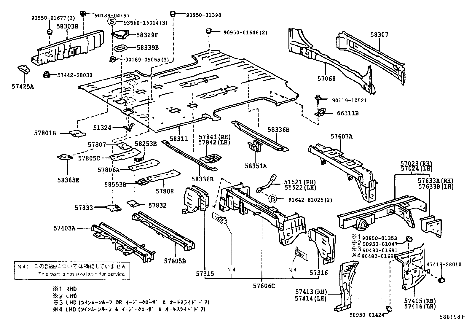 51521-28020 BRACE, LOWER ARM BRACKET, RH product image