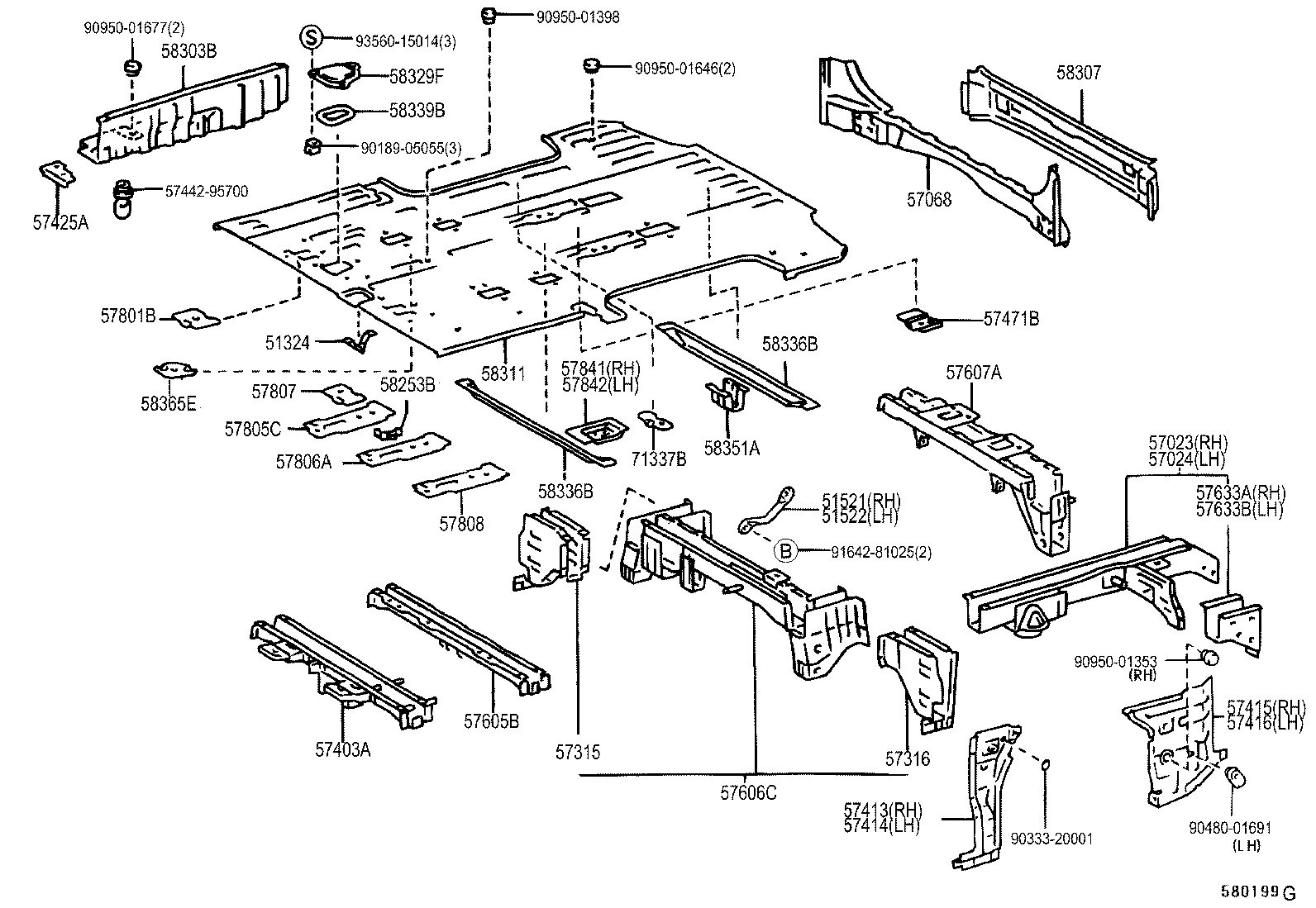 51938-28080 BRACKET, SPARE WHEEL CARRIER product image