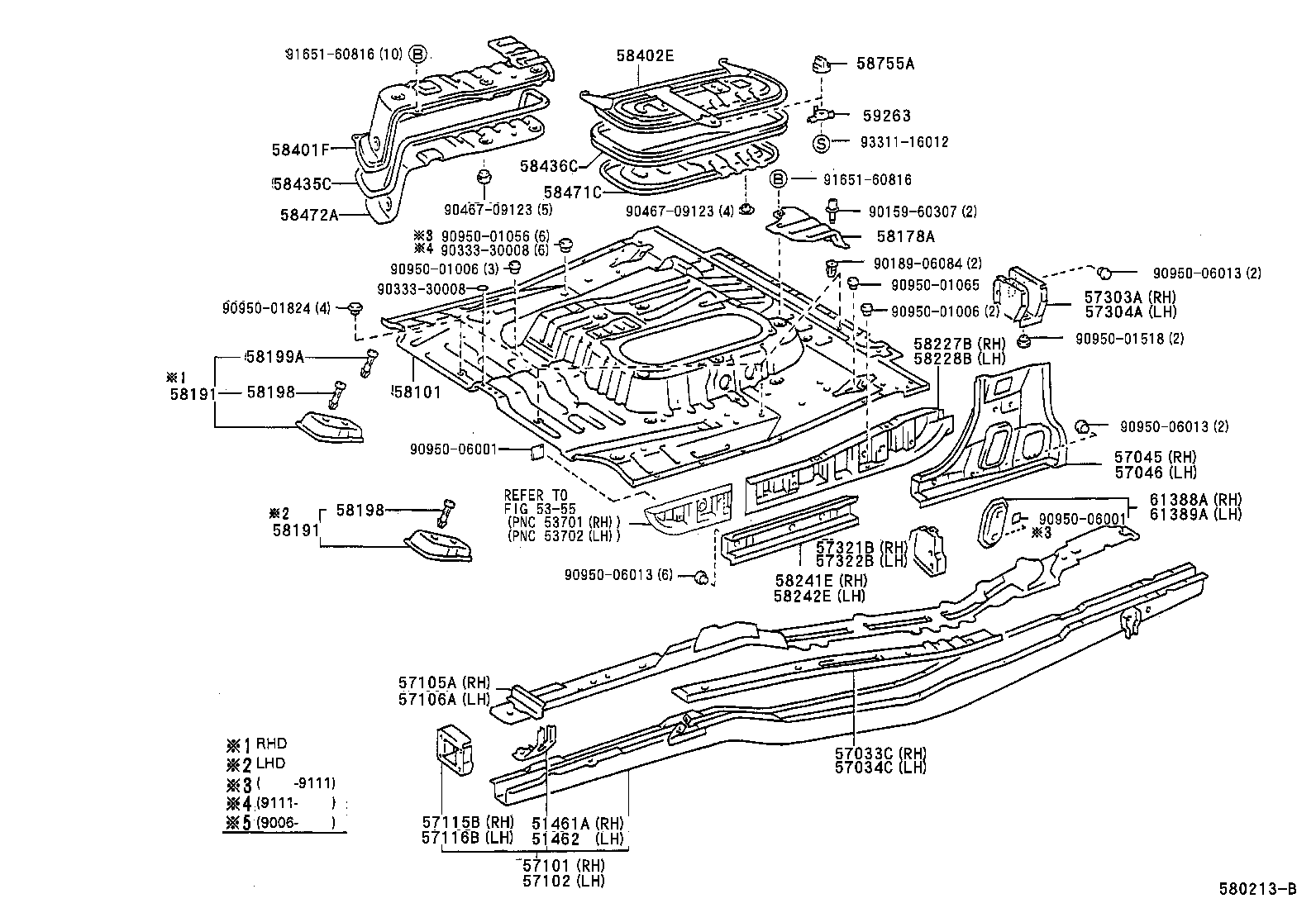 57033-95D00 REINFORCE SUB-ASSY, FRONT SIDE MEMBER, NO.3 RH product image