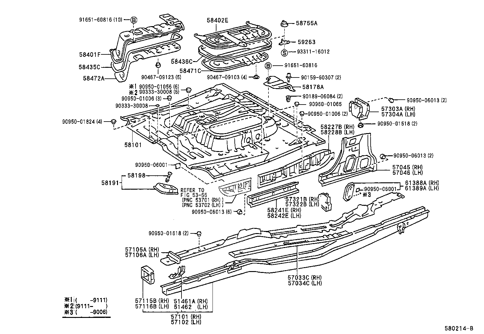Toyota 58192-95D00 FOOTREST, FRONT FLOOR