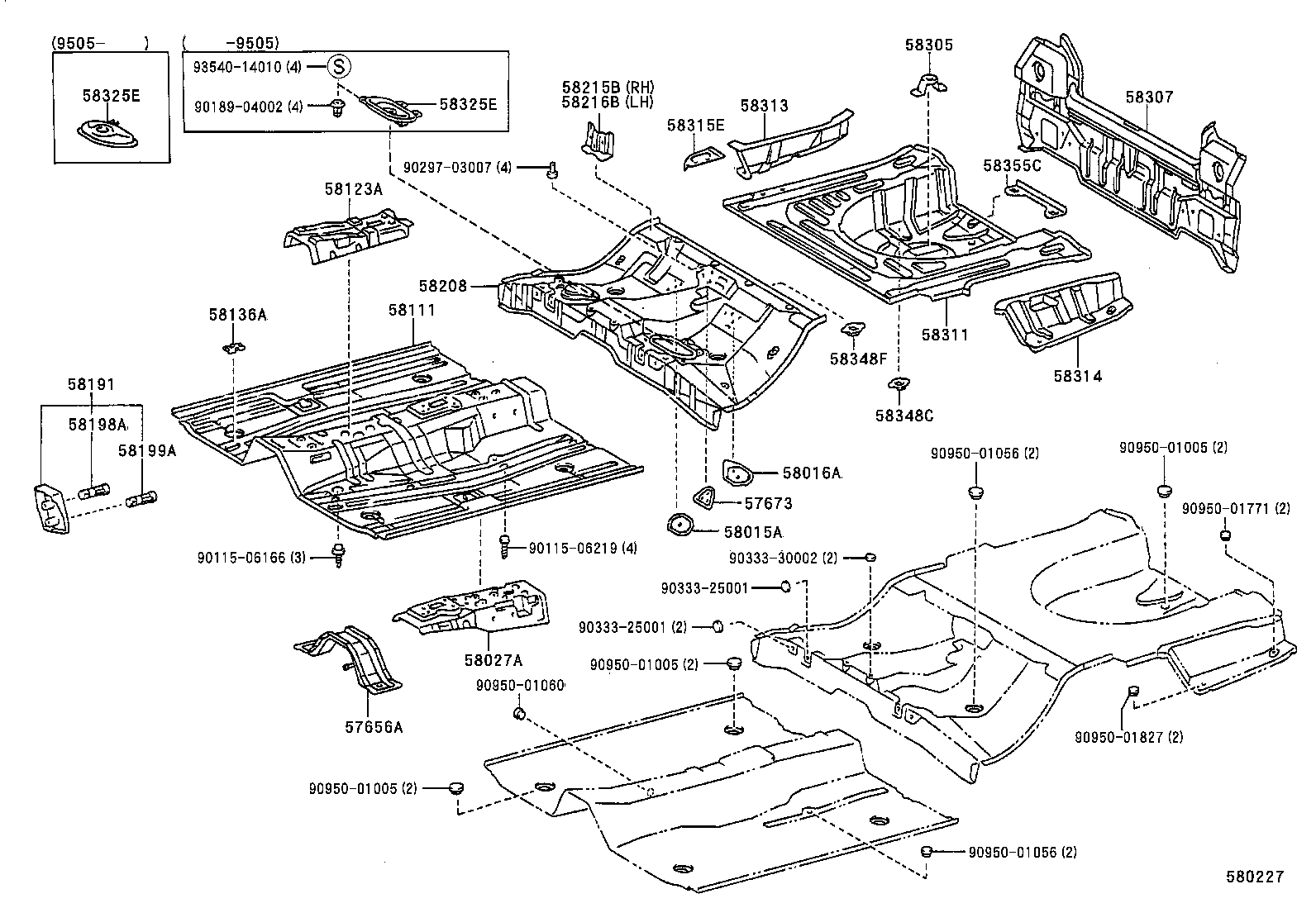 58111-02020 PAN, FRONT FLOOR product image