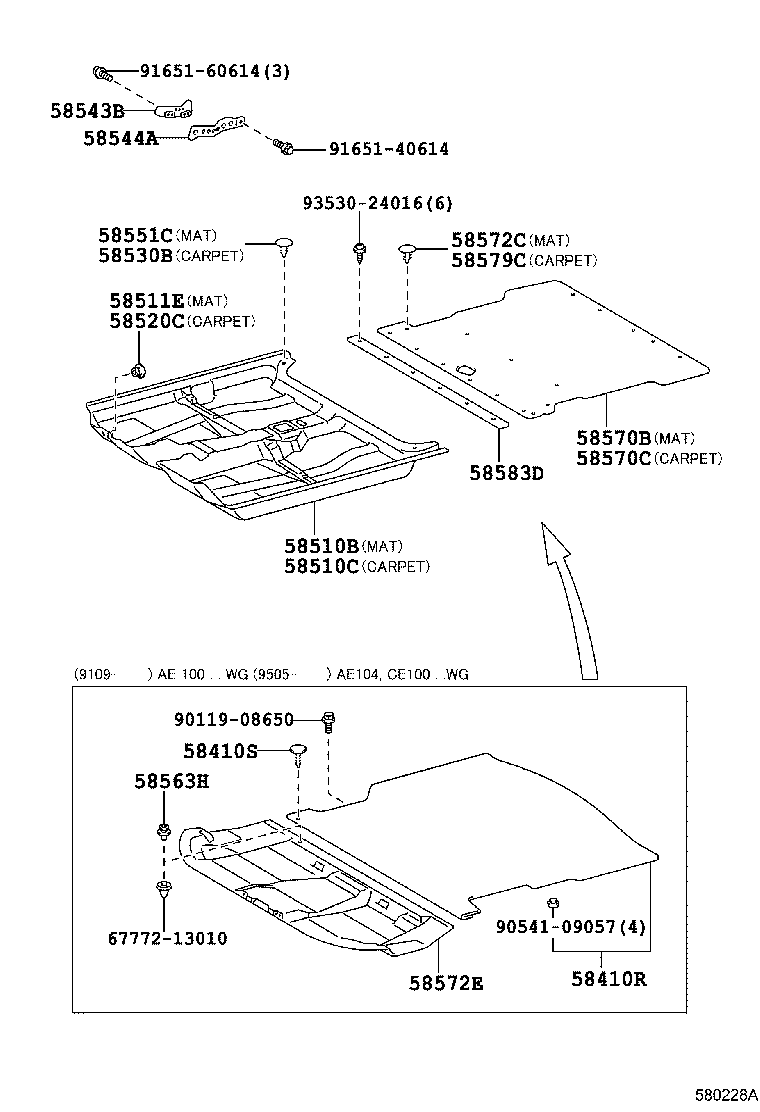 58510-13530-B0 CARPET ASSY, FRONT FLOOR, FRONT product image