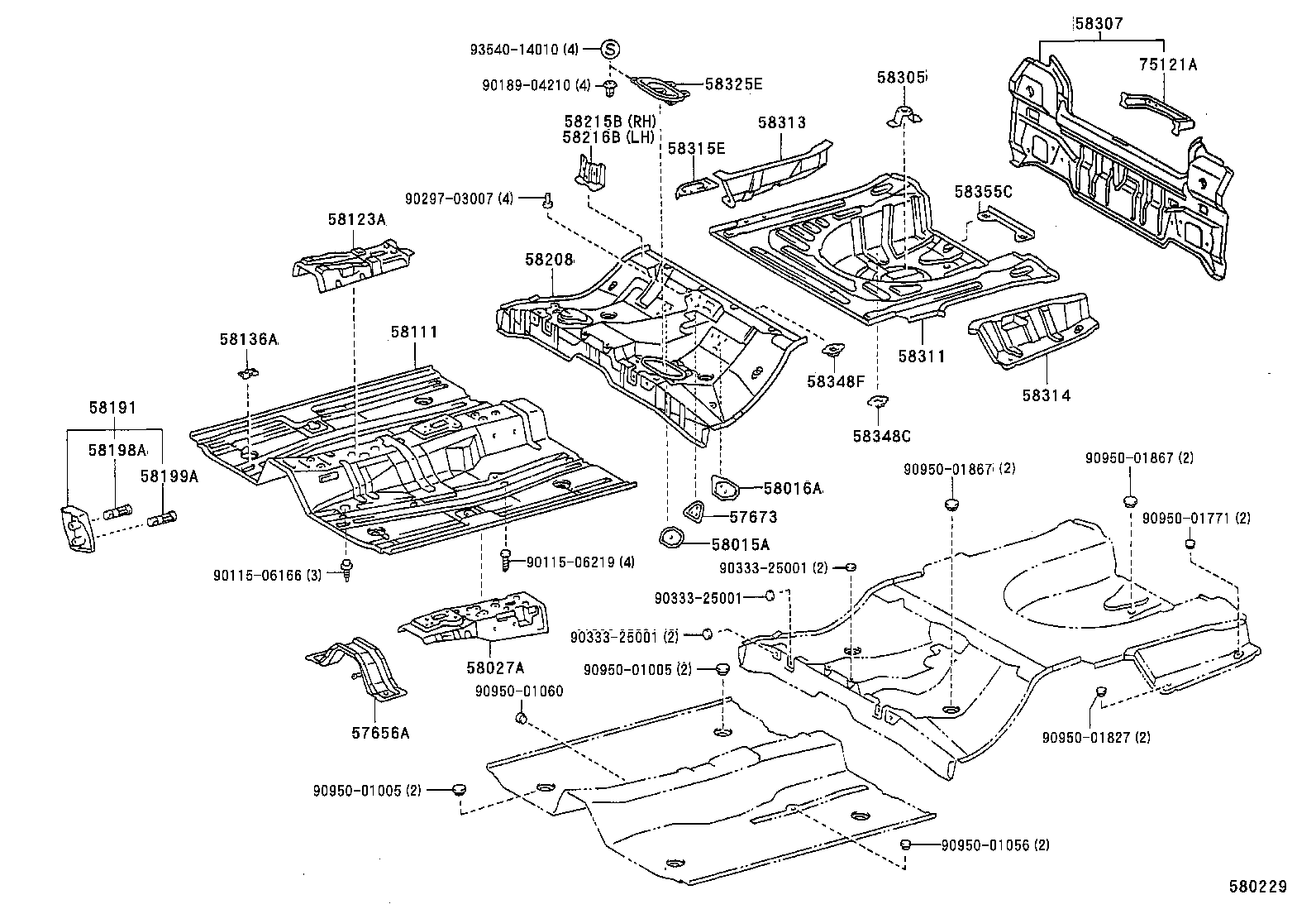 58307-1A270 PANEL SUB-ASSY, BODY LOWER BACK product image