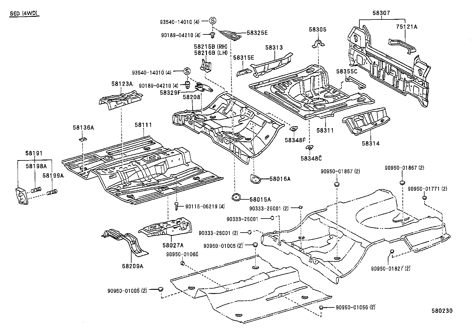 58307-1A270 PANEL SUB-ASSY, BODY LOWER BACK product image