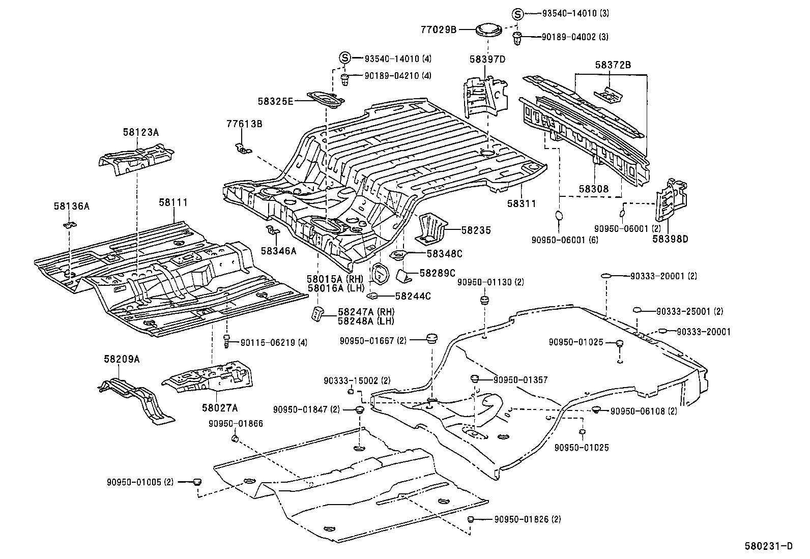 58307-1A270 PANEL SUB-ASSY, BODY LOWER BACK product image