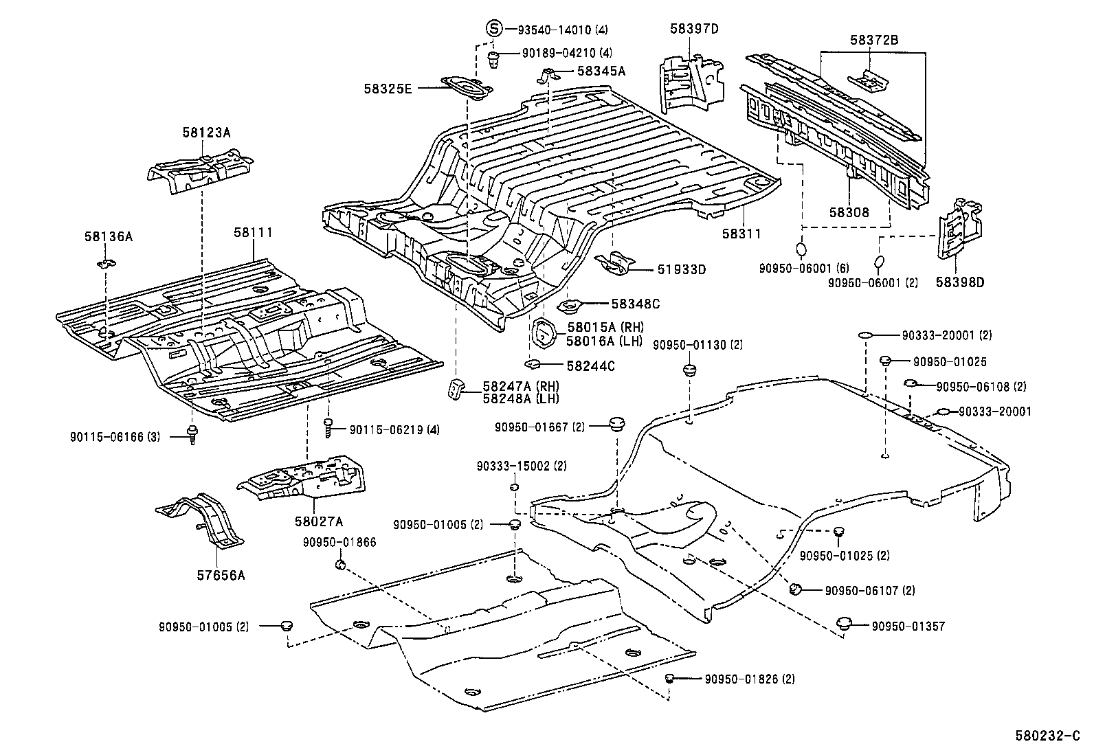 58307-1A270 PANEL SUB-ASSY, BODY LOWER BACK product image