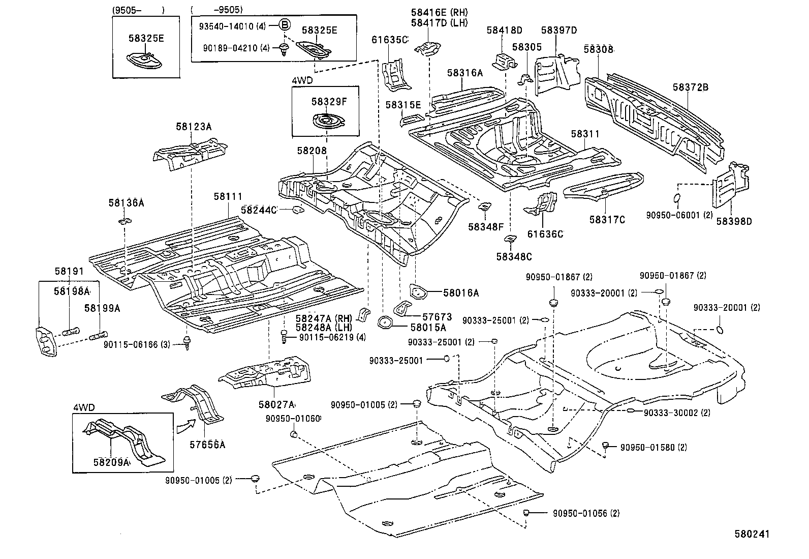 58211-12902 PAN, CENTER FLOOR product image