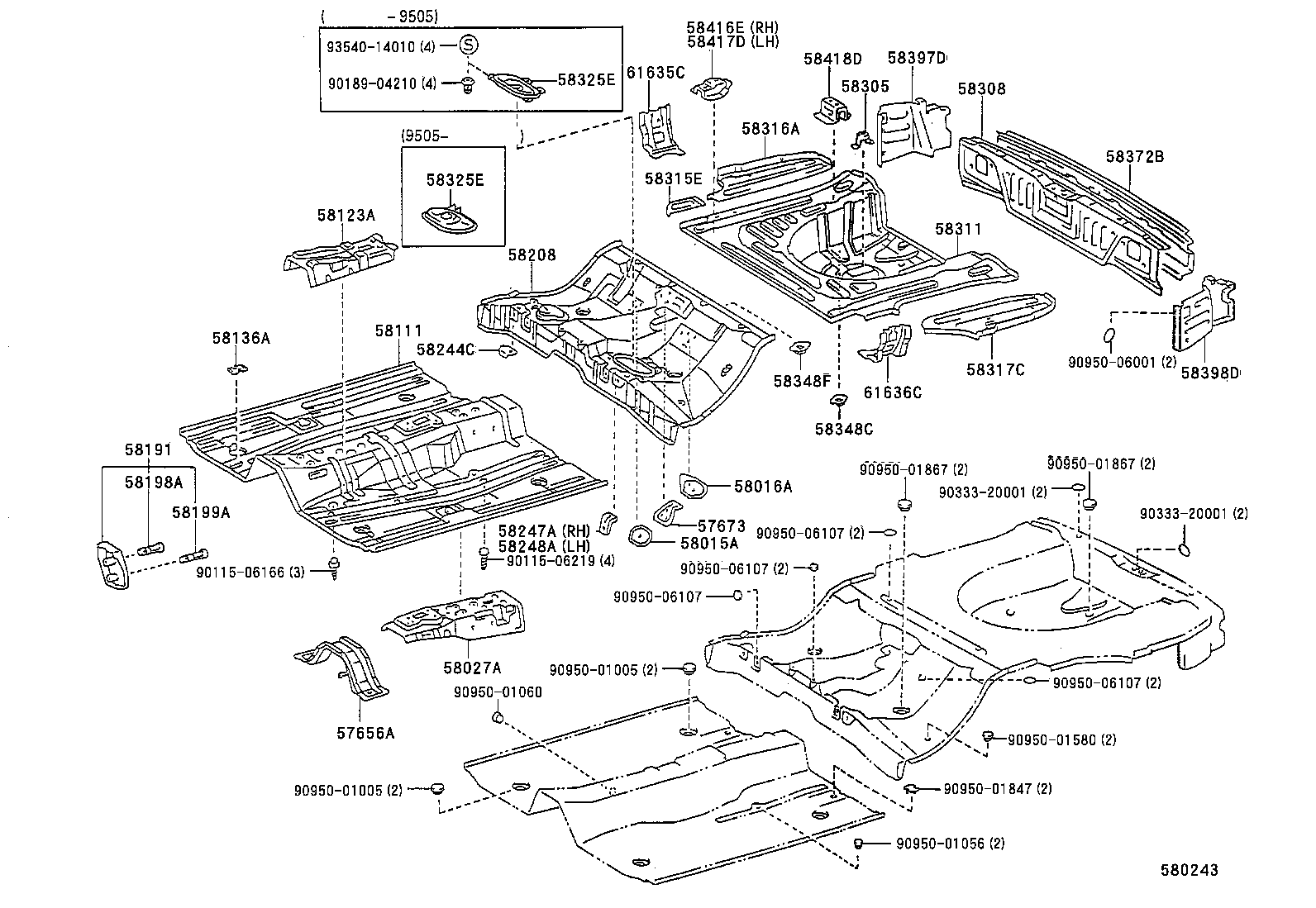 57656-12070 BRACKET, EXHAUST PIPE MOUNTING, NO.1 product image