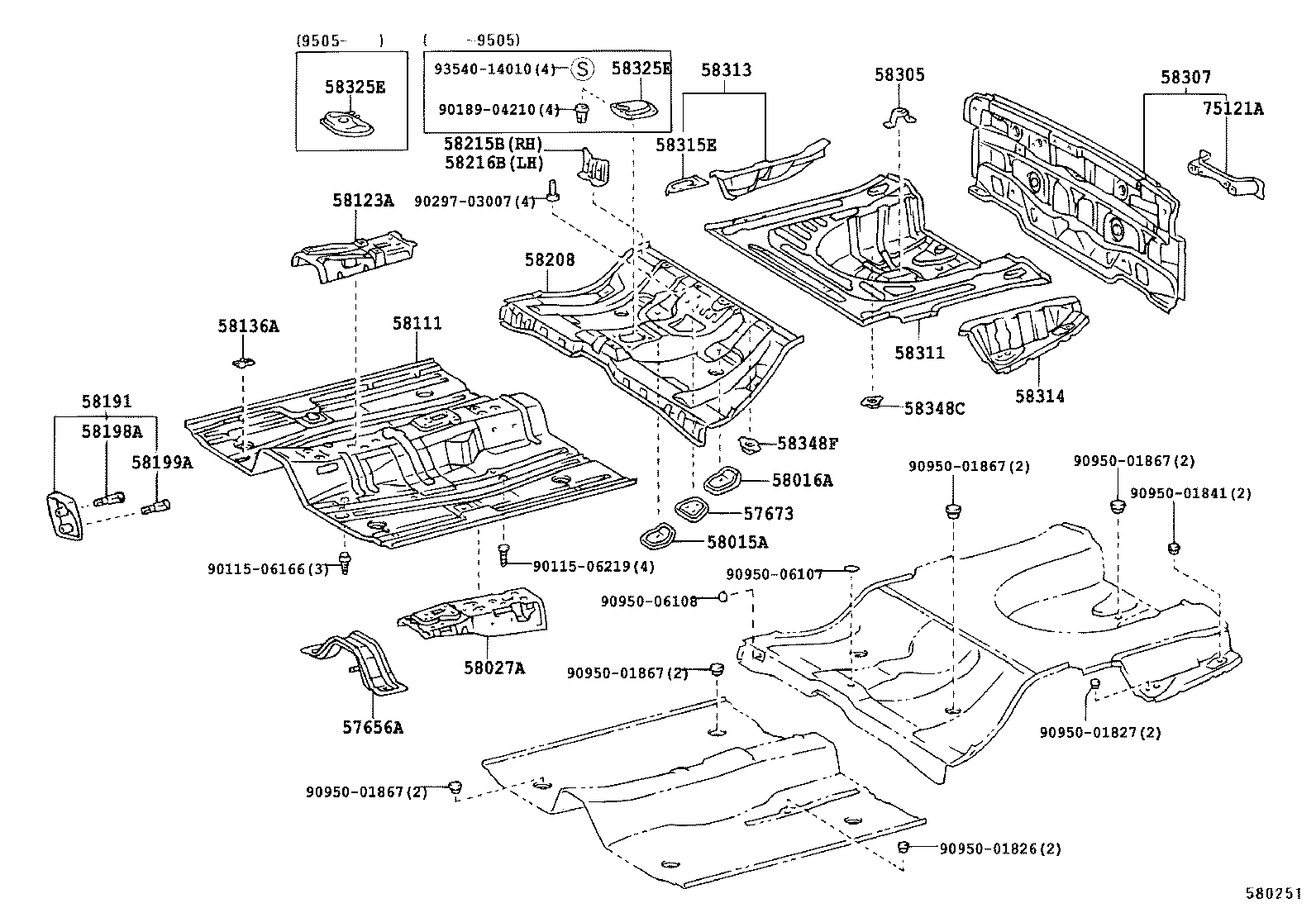58211-12903 PAN, CENTER FLOOR product image