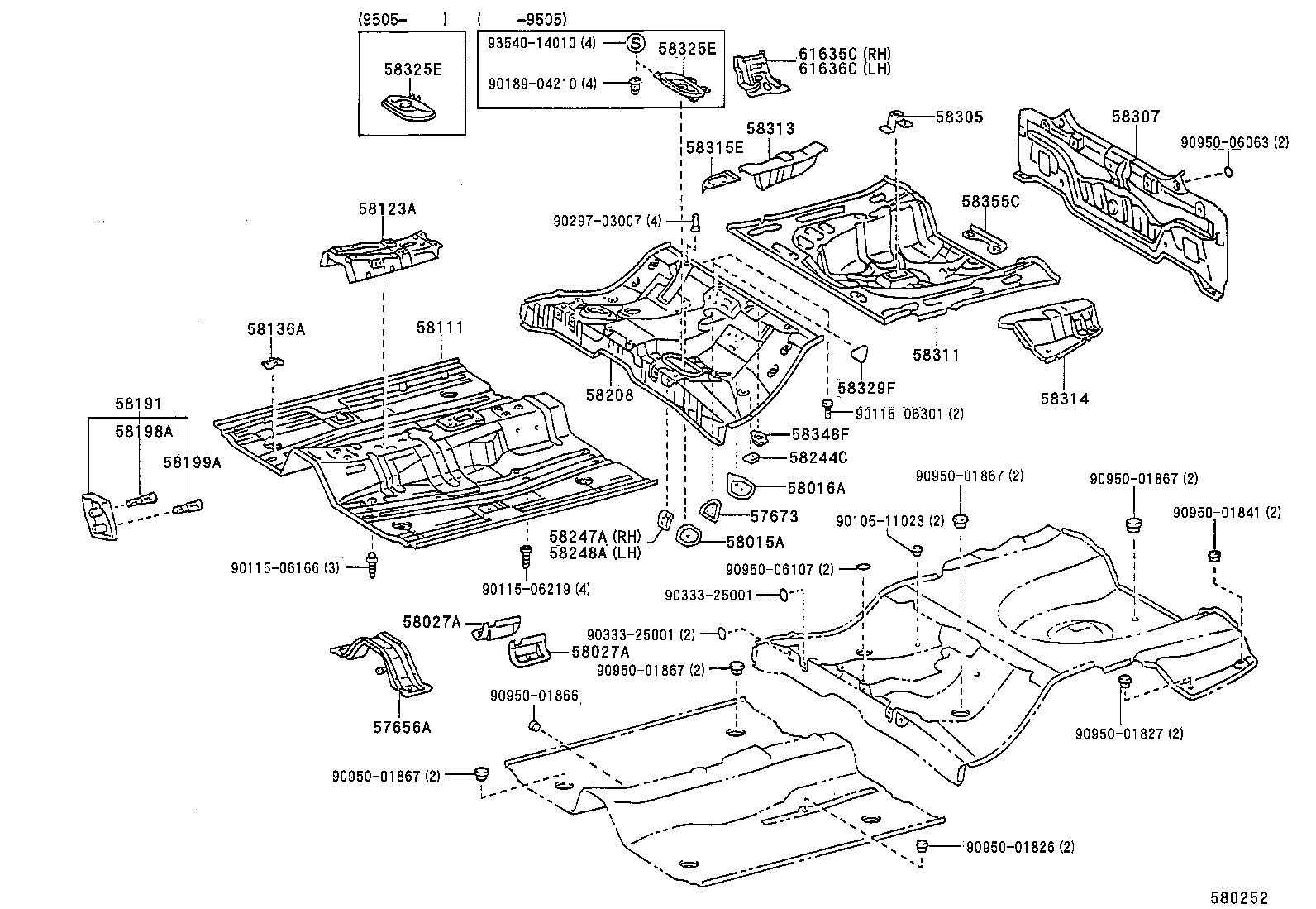 58211-12913 PAN, CENTER FLOOR product image
