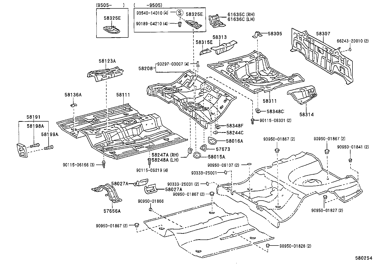 58211-12913 PAN, CENTER FLOOR product image