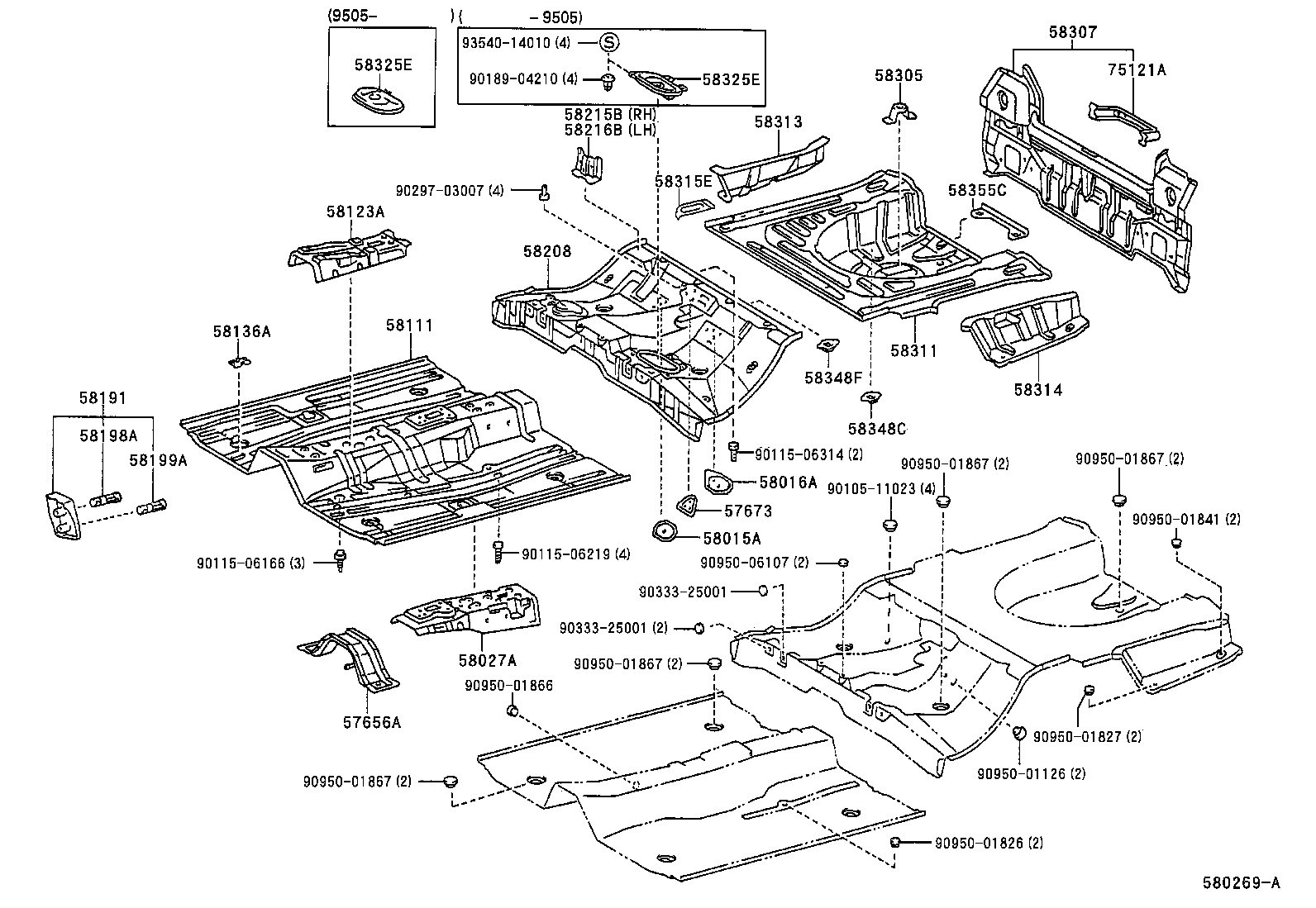57656-12070 BRACKET, EXHAUST PIPE MOUNTING, NO.1 product image