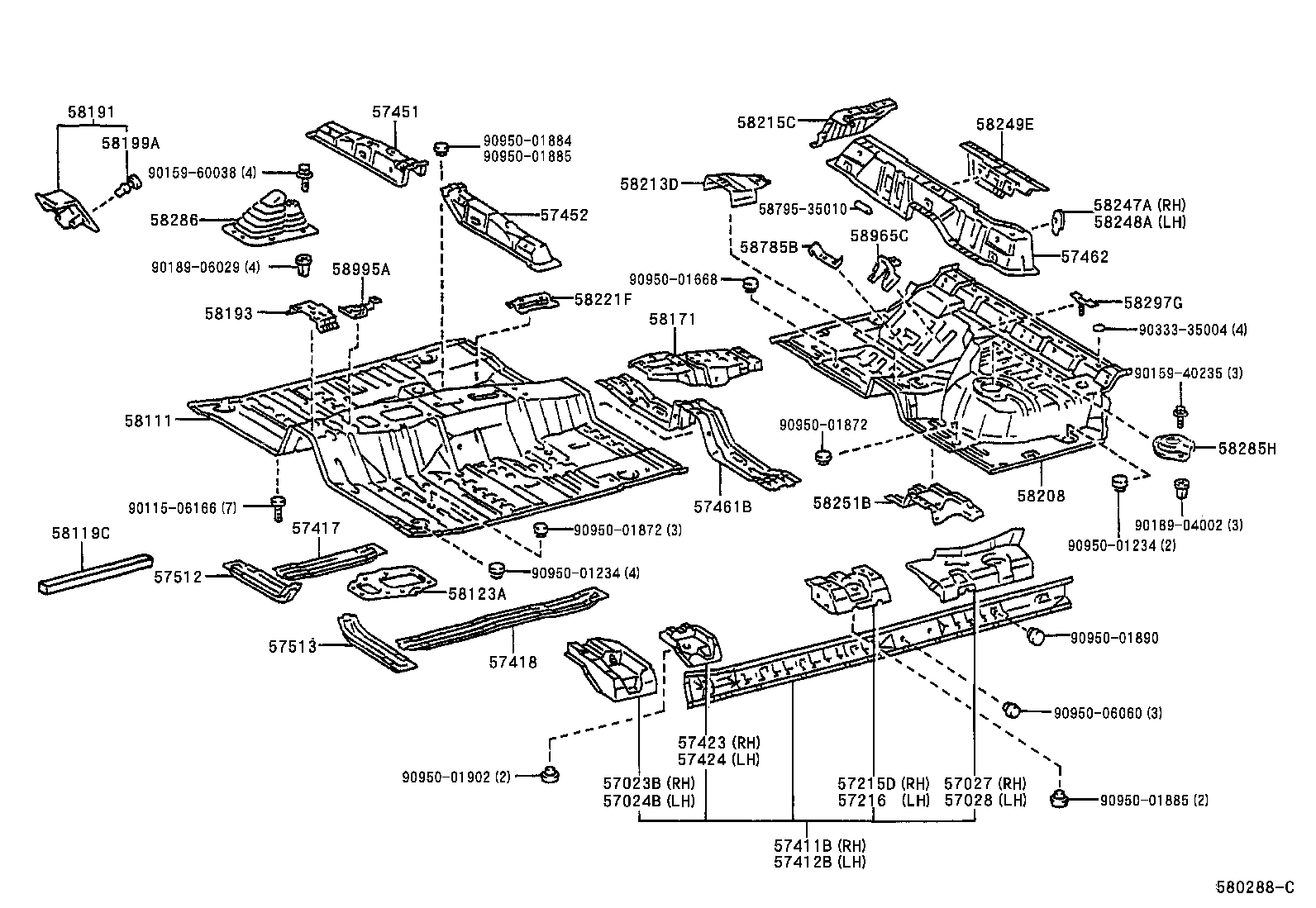 58280-35110 BOOT, SHIFT & SELECT LEVER, NO.1 product image