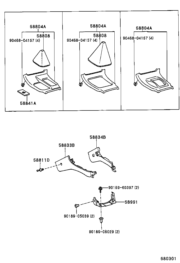 58804-35210 PANEL SUB-ASSY, CONSOLE, UPPER product image