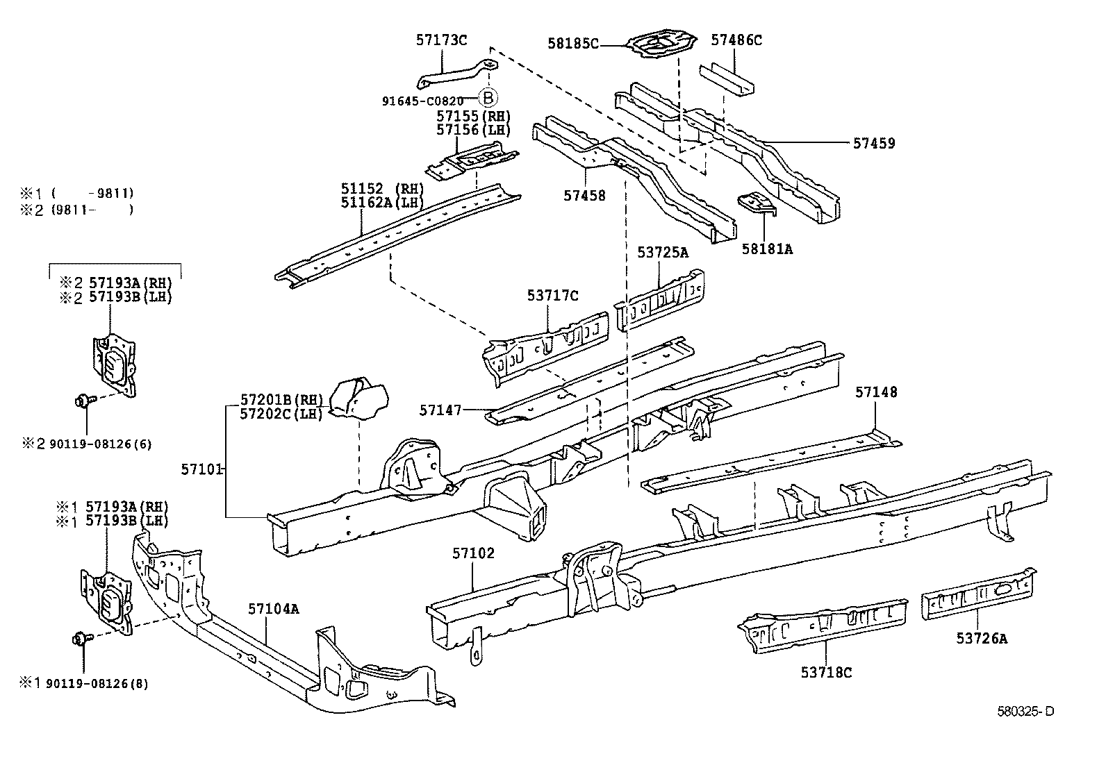 58099-26261 PAN SUB-ASSY, FRONT FLOOR product image