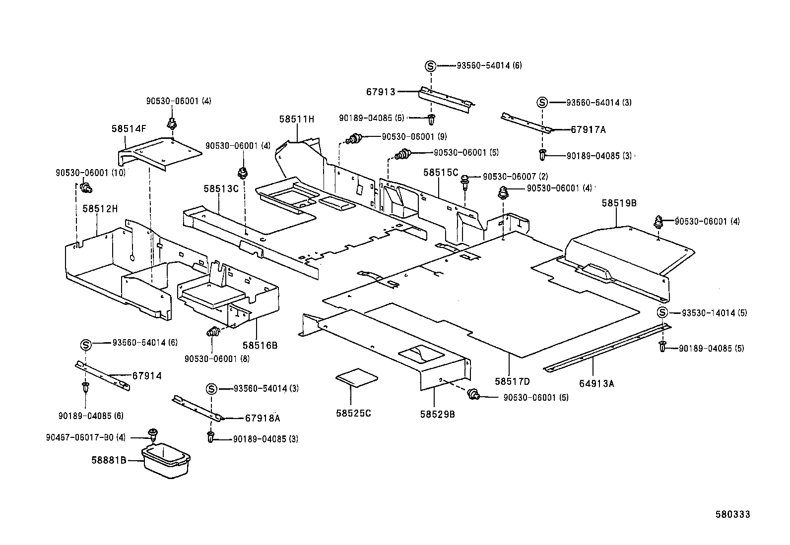 67913-65010-B0 PLATE, FRONT DOOR SCUFF, RH product image