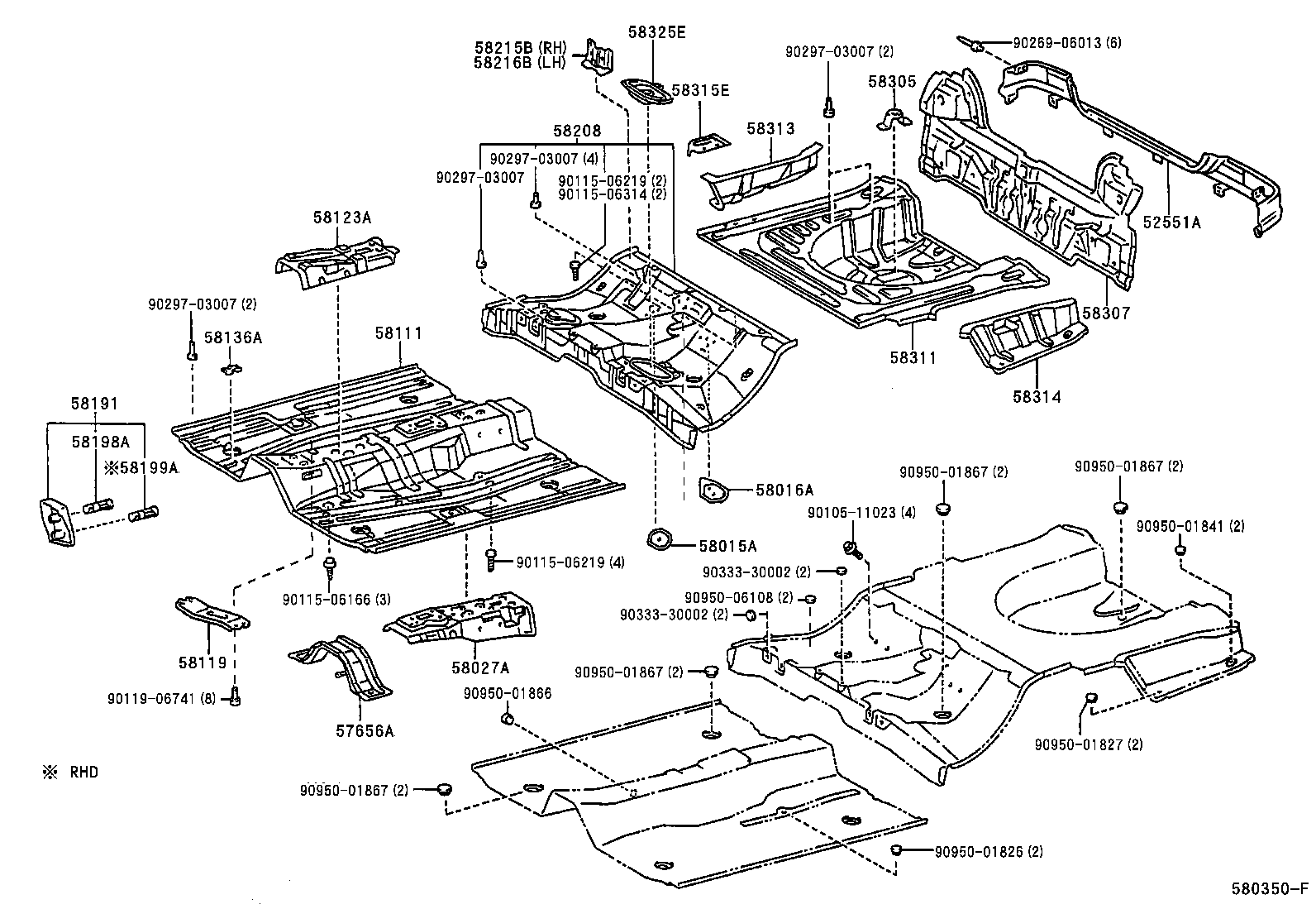 58307-1A900 PANEL SUB-ASSY, BODY LOWER BACK product image